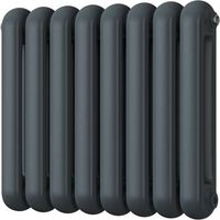 Sherwood - Anthracite Round Top Column Radiator H500mm x W576mm 2 Column