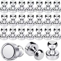 Magneti, 24 magneti in metallo, potenti magneti 12x16 mm - Magneti in acciaio inossidabile, magneti per frigoriferi, bacheche, ecc.