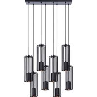 Lampadario a tubi Kaja Falcon metallo nero 8xGU10 K-4933