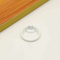 royaluxe - 12PCS Vintage Cabinet Ring Knobs Round Antique Drawer Pulls Handle for Door Placard Drop Dresser Single Hole (Blanc),