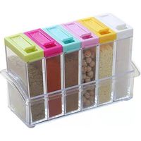 Mini Salt And Pepper Shakers - Plastic Travel Spice Containers With Sliding Lid - Airtight Seasoning Shakers For Camping Barbecue Hiking - Set Of 6