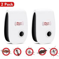 2 Pack Ultrasonic Pest Repeller Electronic Plug in Pest Control Mosquito Repellent Mice Safe and Eco