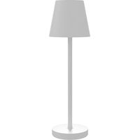 Lámpara de Mesita de Noche avec Luces LED Lámpara de Mesa Inalámbrica USB-C Recargable 3 Colores Ø11,2x36,5 cm Blanco