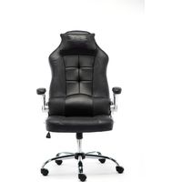 Momo Design MD-GC003OFF-K Videospiel-Stuhl PC-Gamingstuhl Gepolsterter Sitz Schwarz