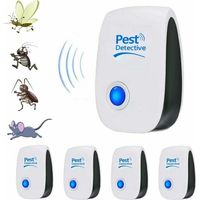 Ultrasonic Repellent, Ultrasonic Repellent For Rat, Spider, Mice, Ants, Cockroaches, Bed Bugs And Other Rodents (4 Units)