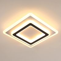 GOECO Plafoniera a LED, lampada da soffitto quadrata da 38 W e 4275 lm, moderna plafoniera in alluminio per soggiorno, camera da letto, cucina, corridoio, bianco caldo 3000 K