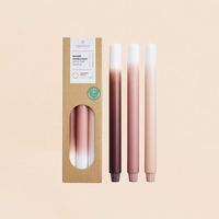 Set de 3 bougies dégradées rose parme / violet 30cm