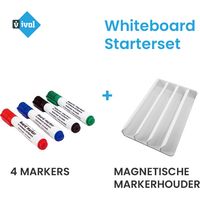 Starterset Whiteboard - 4 Markers + Magnetische Markerhouder