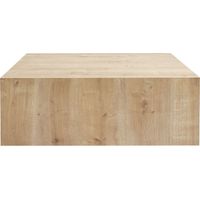 Mesa baja de MDF "Prizma" - 90 x 90 x 35 cm - Roble zafiro