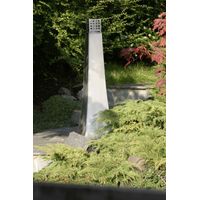 Silex Zinklaterne 25x25xH95cm, mit Einsatz für Lampenöl Gartenlaternen