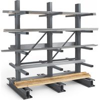 Scaffalatura Cantilever a 4 livelli su 2 lati - Elemento successivo: 2500x1000x800mm - Utilizzabile solo con un modulo di avviamento - RAYCAN/4N/2C/70/S