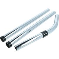 vhbw 3x Tube 3 pièces avec extension compatible avec Numatic WV 900, WV 900-2, CT370-2, HL15 aspirateur - raccord 32mm, 50 - 150cm, argenté