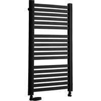 LUXRAD Kastor Badheizkörper 945 x 480 mm mattschwarze Seite
