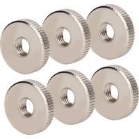 Lot de 10 écrous moletés en acier au carbone nickelé, vissés à la main, M8 GB807