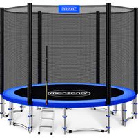 Monzana – Trampoline extérieur rond 427 cm – Charge max 150 kg – Filet de sécurité renforcé – Échelle incluse – Cadre en acier galvanisé