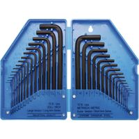 Jeu de 30 cles allen pouces et metriques pour vis 6 pans interieur