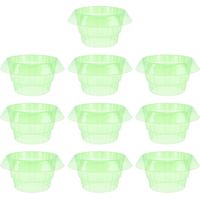 Cloches de jardin vertes en plastique, 10 pièces, couverture ronde pour plantes, dômes réutilisables pour l'humidité des graines, pour la maison, la cour et la serre