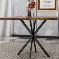 Square Dining Table, Mid Century Modern Square Dining Table for 4-6 Person, Coffee Table for Kitchen Dining Room, Office, Save Space