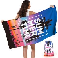 Serviette de Plage Microfibre pour Adulte, Drap de Bain Séchage Rapide Serviette de Plage Anti Sable pour Fauteuil Plage, Salle de Sport, Salle de Bain, Sauna(150 x 70CM)