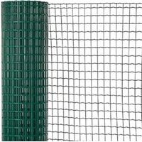 Set 3pz Rete Di Plastica Verde 300g/m2 Maglia Quadra 10x10mm 0.5x5mt Recinzione 219380