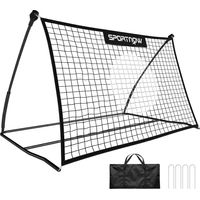 SPORTNOW Football Rebounder Net with Carry Bag and Ground Stakes