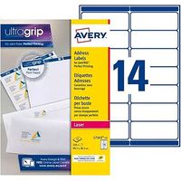 Étiquettes adresses expédition laser 99,1 x 38,1 mm Avery L7163-15 - Boîte de 210