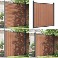 Panneau de clôture marron 180x186 cm WPC - Clôture De Jardin - Clôture Résidentielle - Barrière De Jardin - Clôture WPC - Clôture Composite - Home & Living