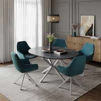 Table de salle Ă manger Loyd, Anthracite/Gris, 120x120cm extensible, Vicco