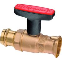HEIMEIER Valvola a sfera per pompa Globo P 28mm Viega raccordo a pressare x1", bronzo rosso, 0622-28.000