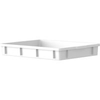 Cassa alimentare trasporto conservazione impasti pizza focacce pane 19LT Bianca Sovrapponibile e Impilabile in Polipropilene Bianco dimensioni esterne cm 65x 8,5x42
