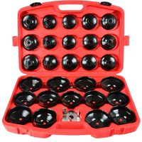 Geko 5901477114649 Set de 30 clés à douille noir