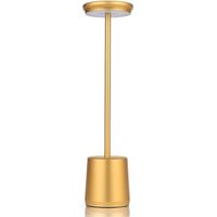 royaluxe-Lampe de bureau sans fil en métal, lampe de table LED portable avec capteur tactile, lampe rechargeable en aluminium 3 couleurs, lampe de luminosité à 3 niveaux, veilleuse, lampe de chevet, l