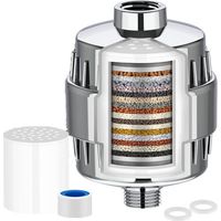 Filtre de Douche Universel - Purificateur d'eau avec 20 étapes - Élimine chlore, calcaire et métaux lourds pour peau et cheveux doux