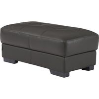 Pouf en cuir METROPOLITAN II - Noir