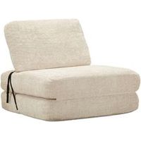 Fauteuil lit Faster blanc design minimaliste velours
