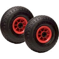 LOT de 2 x roue gonflable diable 260 x 85 (3.00-4) alésage 20 mm roulement à rouleaux