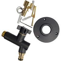 Robinet de jardin antigel OSLO vertical Mâle 1/2" (15/21) avec son applique PER à sertir Ø16 - Manganèse - Anquier
