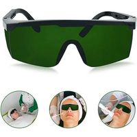 Lunettes de protection - Monture noire, verres vert foncé