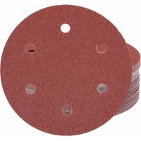 225mm 6 Holes Sanding Disc Hook and Loop Discs, 30pcs P40/P60/P80/P120/P240/P320 Round Sandpaper Pads for Drywall Sander, Giraffe Sander, Wall Sander.,