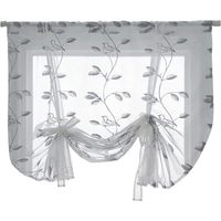 Eco-friendly Window Curtains, Pure Color Plant Voile Curtains, Solid Color, 100 x 120 cm