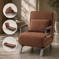 Makika Fauteuil Convertible Lit Ted Pliable en Brun