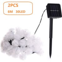 Pack of 2, Waterproof Dandelion LED Solar String Lights 6M 30 Lights Solar Garland Lights Christmas Wedding Party Garden Outdoor Decoration Honest