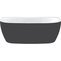 Baignoire semi îlot murale 170 x 75 LEDA Greta monoline noir