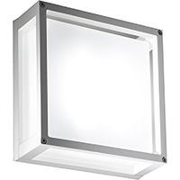 Home Applique Et Plafonnier 25X25 Cm En Aluminium Blanc Mat Avec Diffuseur En Verre Satiné Culot E27 Pour Intérieur Et Extérieur Ip54
