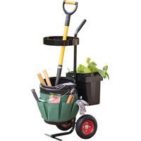 Westmann Universal Gartentrolley und Werkzeughalter, schwarz / grün, 40 x 56 x 104cm (B x T x H)