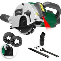 Scanalatrice per Tracce Muro da 1700W con Laser Guida, 2 Lame Diamantate e Adattatore Aspirapolvere - Scanalatore Fresa per Muratura e Cartongesso con cavo da 3MT