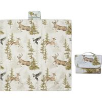 Insular SU5017 Multi-Use Baby Play Mat Kids Play Rug Babies Carpet Non Slip Waterproof Durable-deer style-White
