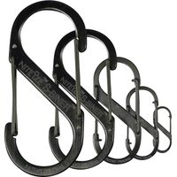 Schwarzer Edelstahl-Doppelkarabiner, 5 cm, 4,5 kg, Nachtgröße NITE IZE