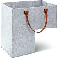 Stair Basket With Handles For 16 Inch Carpeted Stairs Basket Gray
