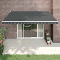Store banne-Auvent rétractable automatique anthracite 4x3 m